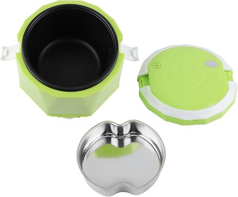 24V 1.6L Multifunctional Electric Rice Cooker, Mini Travel Food Steamer, Portable Meal Heater Food Warmer for Both Home And Trucks To Cook Rice Porridge Nutritious Eggs Warm Dishes (White) in Kuwait