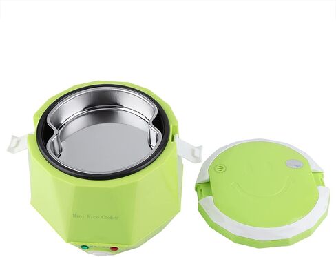 24V 1.6L Multifunctional Electric Rice Cooker, Mini Travel Food Steamer, Portable Meal Heater Food Warmer for Both Home And Trucks To Cook Rice Porridge Nutritious Eggs Warm Dishes (White) in Kuwait