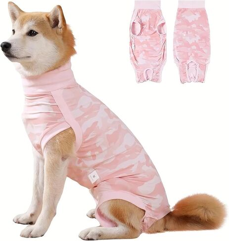 Dog Recovery Suit Dog Onesie for Surgery Female, Breathable Dog Surgery Spay Recovery Suit for Male Neuter Dogs, Dog Cone Alternative to Stop Licking Dog Onesies Body Suits for Small Large Dogs in Saudi Arabia