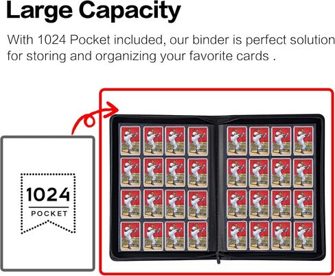 D DACCKIT 3600 Pockets Card Binder，Premium Large 36-Pocke Ringless Trading Card Album - Side Loading UltraSonic-363600 Tech Zip Binder for TCG（Classic Black） in Saudi Arabia