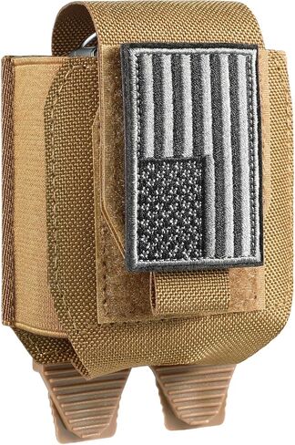 Molle Handcuff Pouch, Handcuff Case for Duty Belt/Tactical Vest, Handcuff Holster with USA Flag Patch Fit ASP Handcuff/Hinged Handcuff/Chain Handcuff/Folding Rigid Handcuff in Saudi Arabia