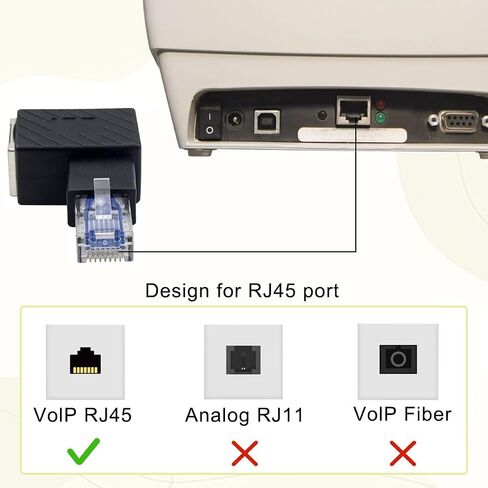 4Pcs Ethernet Adapter 90 Degree RJ45 Male to Female Extension Cat6 LAN Network Connector for Printer Computers Laptops Routers(Up Angle+Down Angle) in Kuwait