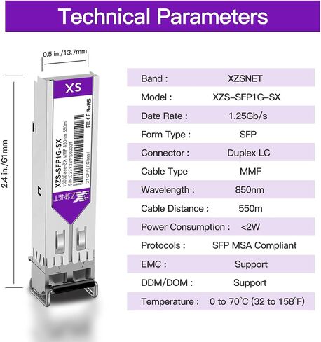 10GBASE-LR SFP+ Transceiver, 10G SFP+ to LC Single Mode Fiber Module Compatible for Cisco SFP-10G-LR, Ubiquiti UniFi UF-SM-10G, Mikrotik S+31DLC10D, Meraki, Netgear, D-Link and More, 1 Pack in Kuwait