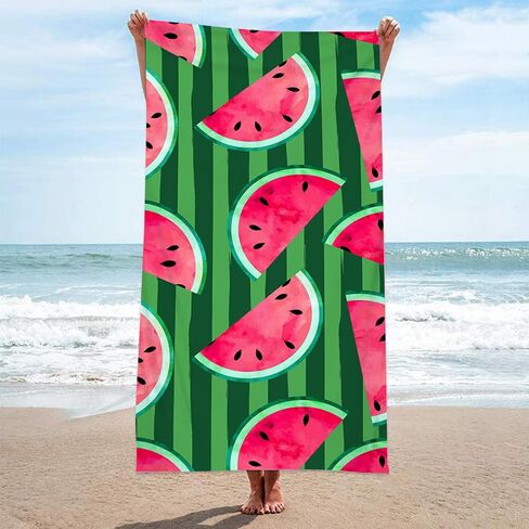 Large Lightweight Quick Dry Beach Towel, Microfiber Beach Towels for Kids Adults Women 63"x32" Sand Free Travel Camping Towel - Beach Accessories Vacation Essential Gift (Stlye-5) in Saudi Arabia