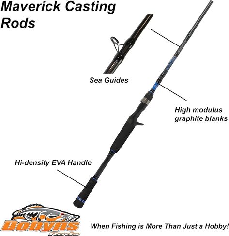 Dobyns Rods Maverick CRANKBAIT / 7'0"" / 1 PC / 8-17 LINE WT / 1/4-1 OZ Lure WT/MED MOD Fast ACT/EVA-Split, Black / Cork in Kuwait