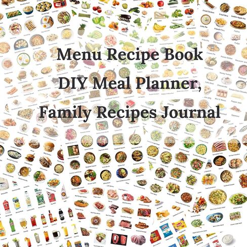 وصفة القائمة كتاب DIY وجبات مخطط ، وصفات عائلية يجلد القائمة عشاء يغطي حاملو الحاملين مخططين ، مع 11 ورقة ملصقات و 6 أقلام ملونة ، بحجم A4 بحجم 8.3 × 11.7 بوصة (مجموعة ملصقات القائمة) in Saudi Arabia