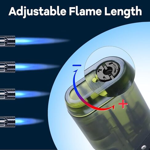 3 Pack Torch Lighter Mini Refillable Butane Lighters Utility Lighter Long Wand Pocket Lighter Windproof Gas Lighter Jet Flame Multi-Purpose for Candle Camping BBQ Grill(No Fuel) Assorted Colors in Kuwait