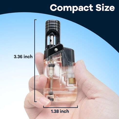 3 Pack Torch Lighter Mini Refillable Butane Lighters Utility Lighter Long Wand Pocket Lighter Windproof Gas Lighter Jet Flame Multi-Purpose for Candle Camping BBQ Grill(No Fuel) Assorted Colors in Kuwait