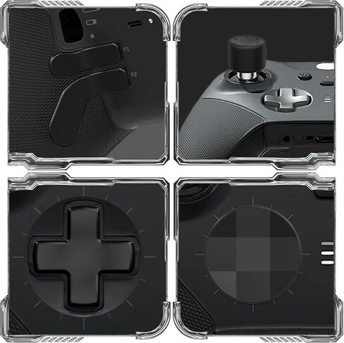 16 in 1 Metal Thumbsticks for Xbox One Elite Series 2, Replacement Accessory Kits with Metal Thumbsticks, D-Pads, Paddles, Adjustment Tool, Replacement Parts for Xbox One Elite 2 in Kuwait