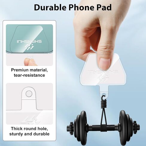 SHANSHUI Phone Tether Tab, 4X Durable Patches for Phone Lanyard Compatible for All Most Smartphones Full Coverage Cases in Saudi Arabia