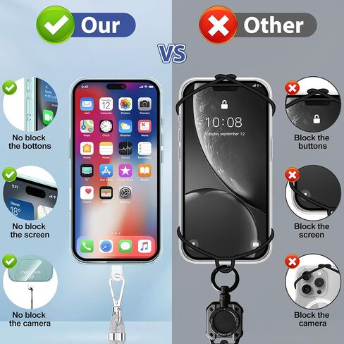 SHANSHUI Phone Tether Tab, 4X Durable Patches for Phone Lanyard Compatible for All Most Smartphones Full Coverage Cases in Saudi Arabia