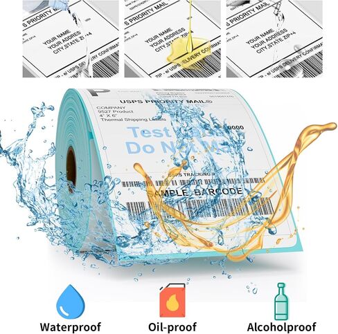 9527 Product 4" x 6" Direct Thermal Shipping Labels for Zebra 2844 ZP-450 ZP-500 ZP-505 Thermal Printers,Blank Direct Thermal Labels 6 Rolls 2700 Labels, 450 Labels/Roll 1" Core in Saudi Arabia