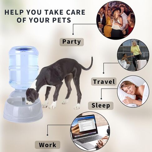 11L Automatic Dog Feeders for Large Dogs,3 Gallon Gravity Dog Feeder Large Breed,Pet Feeder Food Dispenser for Cats,Automatic Pet Feeder Station in Saudi Arabia