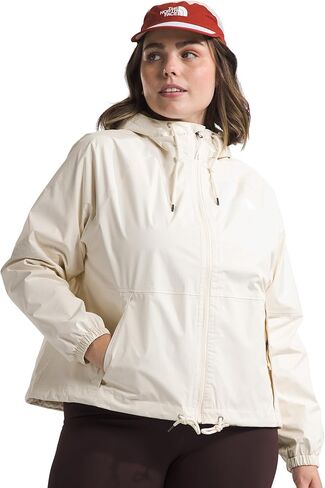 سترة بغطاء للرأس Antora Rain للسيدات من THE NORTH FACE (مقاس قياسي ومقاس كبير)، لون أبيض داكن، مقاس صغير in Kuwait