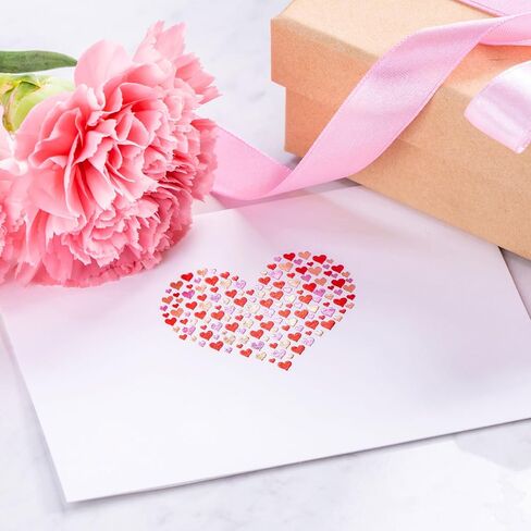 Meccanixity 288 PCS Heart Rhinestone 10mm ملصقات الأحجار الكريمة اللاصقة لملصقات المجوهرات لصنع المجوهرات ، وماكياج عيد الحب ، وحرف DIY ، والأحمر in Kuwait