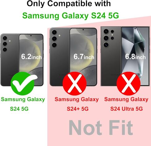 TENOC Camera Lens Protector for Samsung Galaxy S23 & S23 Plus & S23 FE, 9H Tempered Glass Camera Screen Cover, Black Metal Individual Ring in Kuwait