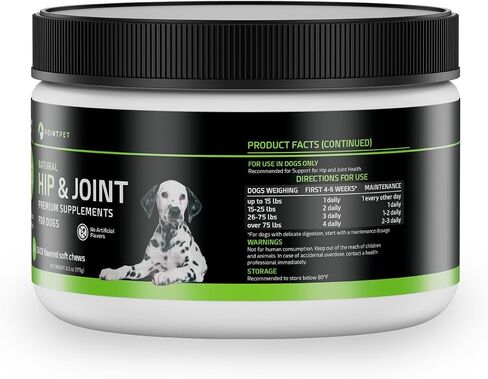 Pointpet Glucosamine للكلاب ، 120 عدد - زبدة الفول السوداني ومكمل نكهة اليقطين وملحق المفصل - مضغ الناعم الحركية مع chondroitin & msm مع أوميغا 3 in Saudi Arabia
