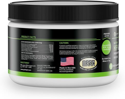 Pointpet Glucosamine للكلاب ، 120 عدد - زبدة الفول السوداني ومكمل نكهة اليقطين وملحق المفصل - مضغ الناعم الحركية مع chondroitin & msm مع أوميغا 3 in Saudi Arabia