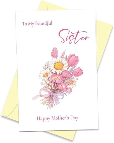 Lovely Mother's Day, Funny Mother's Card for Sister,Beautiful Sister Mothers Day Card, Happy Mother's Day in Saudi Arabia