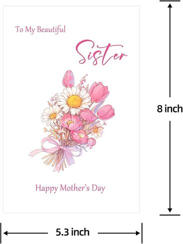 Lovely Mother's Day, Funny Mother's Card for Sister,Beautiful Sister Mothers Day Card, Happy Mother's Day in Saudi Arabia