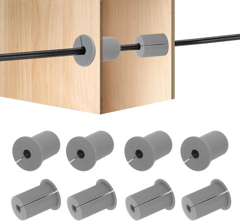 8Pcs Wall Grommets for Cables 1-Inch Silicone Cable Wall Bushing Feed Through Cable Routing Kit Accessories Wall Cable Pass Through for Ethernet with 8mm Hole, White in Kuwait