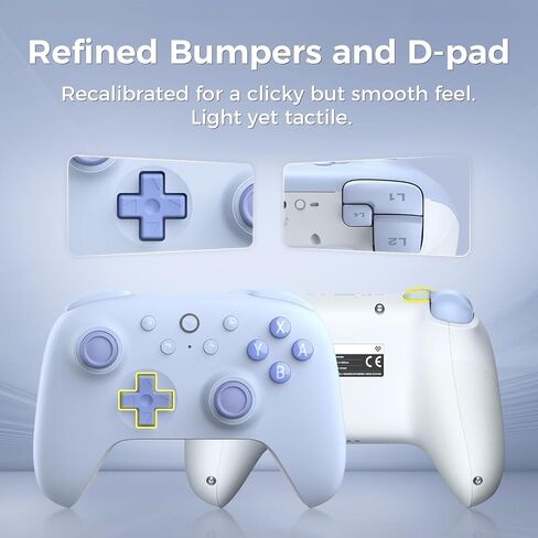 AKNES 8Bitdo Ultimate 2C Bluetooth Controller for Switch, with Hall Effect Joysticks, Non-linear Digital Triggers, Remappable L4/R4 Bumpers, 6-axis Motion Control and Rumble Vibration - Dark Blue in Kuwait