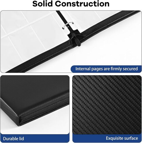 Card Binder 9 Pocket Premium Zip Trading Card Binder 900 Double Sided Pocket PU Collection Binder Collector Album Card Folder for MTG, TCG, Sports Cards (Comic, 4 Pocket) in Saudi Arabia