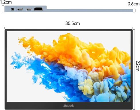 Portable Monitor 15.6" FHD 1080P USB C HDMI Gaming Slim IPS Monitor with Built-in Speakers, HDR Plug and Play for Laptop Phone Mac External Monitor in Saudi Arabia