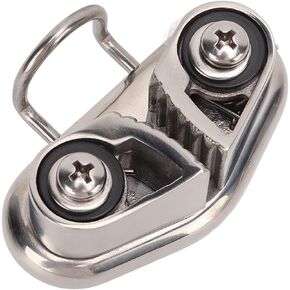 Aramox Boat Cam Cleat with Wire Leading Ring Sailboat Pilates Equipment Canoe Cam Cleat 316 Stainless Steel Mirror Polished for 10mm Rope