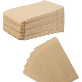 500 Pack 6.5 x 4 Inch Kraft Cash Envelopes, 165 x 100mm Money Envelops, Small Parts Coin Paper Envelopes for Cash Saving, Budgeting