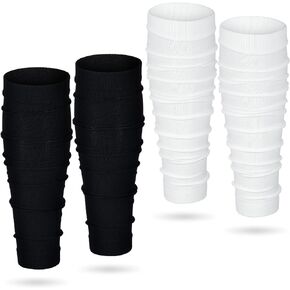 Geyoga 2 Pairs Football Leg Sleeves for Men Calf Compression Sleeves Sports Compression Calf Sleeves Elastic Leg Compression Sleeves Running Compression for Youth Athletes Pain Relief Running Cycling