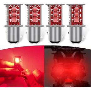 UGSHY 4 PCS Car 1157 LED Brake Light Bulb, Double Contact BAY15D Running Water + Flashing Two Lighting Modes Bulb, 4014-30SMD Plug and Play Light Bulb Replacement, Universal for Cars Trucks (Blue)