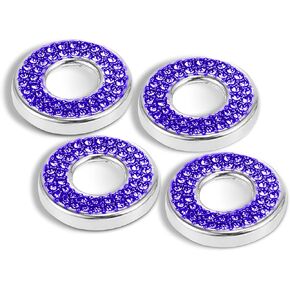 4 PCS Bling Car Door Lock Accessories Door Lock, Bling Inner Car Door Lock Cover Stickers, Rhinestones Pull Rod Bolt Decorations for C Class C200 C300 E Class E200 300 GLC 200 260 300