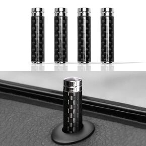 4PCS Car Door Lock Knobs Carbon Fiber Door Lock Bolt Pin Cover American Flag Universal Modification Interior Accessries (Red Flag)