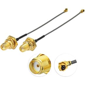 Superbat 6" U.fl/IPEX Cable Mini PCI to SMA Female Low Loss Coaxial Cable for Wireless Routers Mini PCIe Cards Network Extension Bulkhead Pigtail PCI WiFi WAN Repeater Low Loss Coaxial Cable 2-Pack