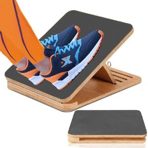 Foldable Slant Board Calf Stretcher, Protable Wooden Slant Board for Calf Stretching Physical Therapy, Adjustable Foot Incline Board for Squat Stretch Slant Board Wedge for Ankle Leg