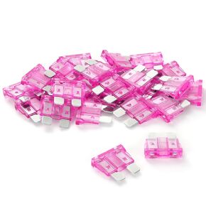(25Pcs) 1 Amp Standard Car Fuses, 1A Automotive Fuses, Automotive Replacement Fuses(ATO/ATC), Blade Fuse for Car/RV/Truck/SUV/Motorcycle/Boat