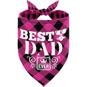 Dog Bandana, Dog Bandana, Dog Scarf Classical Plaid Printing, Dog Scarf Accessories, Dog Bandana Pet Scarf, Christmas Birthday Thanksgiving Dog Dad's Gift, Best Dad Ever Scarf (M36) in Saudi Arabia