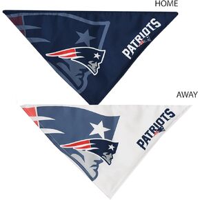 Littlearth Unisex-Adult NFL New England Patriots Home and Away Pet Bandana Set, Team Color, Large