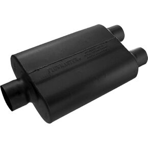 NEW FLOWMASTER 40 SERIES CHAMBERED MUFFLER,3.00" CENTER IN,2.50" DUAL OUT,BLACK FINISH