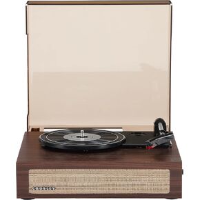 Crosley CR6042A-WA Scout 3-Speed Bluetooth Turntable with Built-in Speakers, Walnut