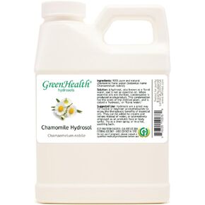 GreenHealth Chamomile Hydrosol (Floral Water) - 16 fl oz Plastic Jug w/Cap - 100% Pure (NOT Oil) in Kuwait