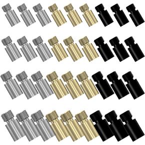 36Pcs Copper Dart Weight Add 1.5 Grams/2 Grams/2.5 Grams/3 Grams Copper Dart Weight Accentuators Darts Weight Adjusters Black/Gold/Silver with 2BA Thread