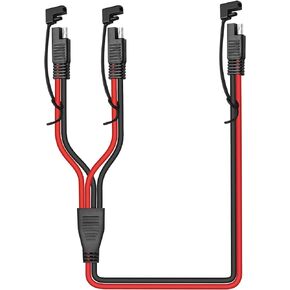 10AWG SAE DC Power Automotive Connector Cable Y Splitter 1 to 2 SAE Extension Cable, Fit for Suitable for Solar Battery Connection and Transfer -40cm