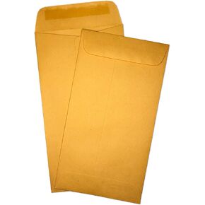 #7 Coin Envelopes 3-1/2" x 6-1/2" - 24lb Golden Kraft - 500 Count Pack