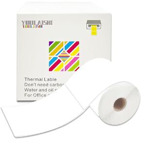 3 X 5 Inch Printable Rectangle Color Coding Labels, 300 Per Roll Adhesive Color Coding Stickers for Bar-Codes, Address, Small Business Labeling, Inventory, White