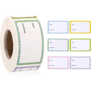 250 قطعة من ملصقات الطعام، ملصقات قابلة للإزالة مقاس 1.2 × 2 بوصة لحاويات الطعام، ملصقات الفريزر للكتابة عليها، سهلة التنظيف ولا تترك أي بقايا، شريط تجميد المطبخ للكتابة عليه، ملصقات تاريخ الطعام in Kuwait