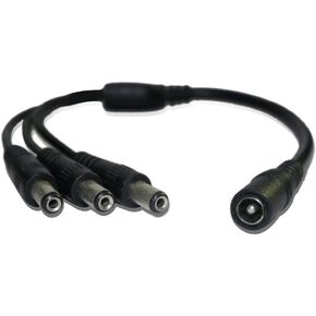 DC Power Female to Male Splitter Adapter Cable for LED Strip Light, 1 to 2