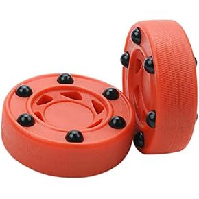 قطعتان من لعبة الهوكي الدوارة، قرص هوكي الشوارع، الهوكي المضمن للملاعب الداخلية والخارجية الناعمة (برتقالي) in Kuwait