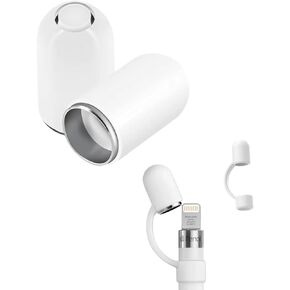 Design for Apple Pencil Cap Compatible with Apple Pencil 1st Generation, Apple Pencil Cap Replacement 2 Pack with Anti-Lost Apple Pencil Cap Holder Tether Silicone Protective Cover (2 Pack)